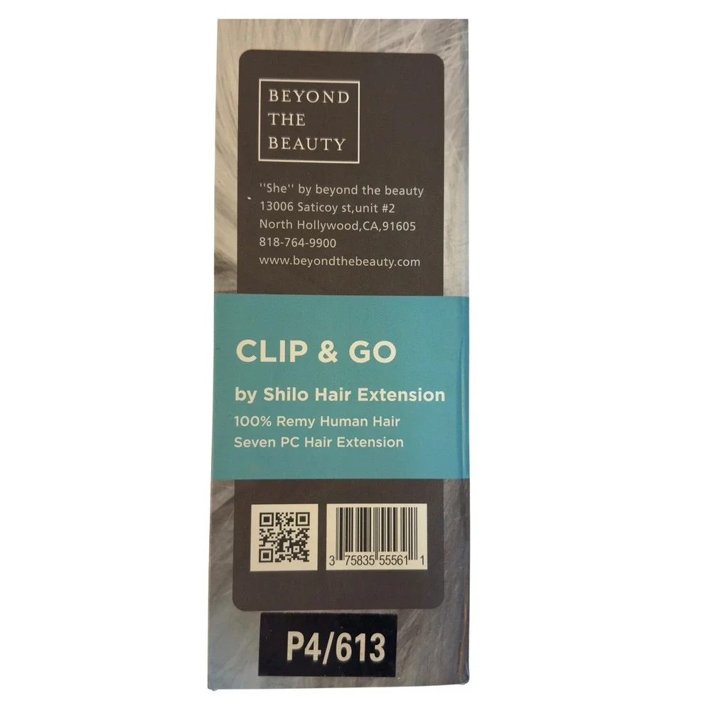 554 |‎ NEW SHE Clip & Go Remy Human Hair Clip In Extensions 18